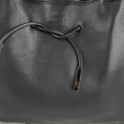 Gucci Tote Bolso De Hombro Cuero Black