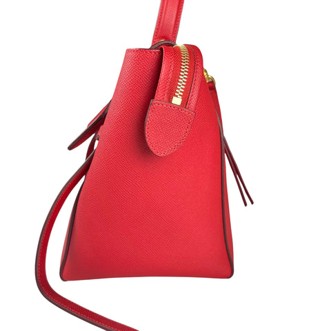 Celine Celine Belt model shoulder bag in red grained leather