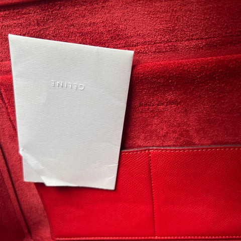 Celine Celine Belt model shoulder bag in red grained leather