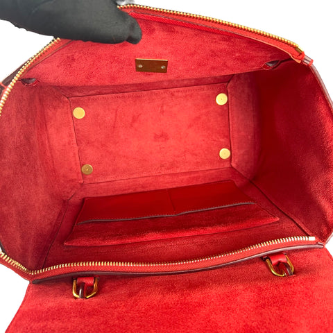 Celine Celine Belt model shoulder bag in red grained leather