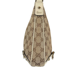 Pre-owned Gucci Beige/White GG Canvas Large Abbey Hobo bag