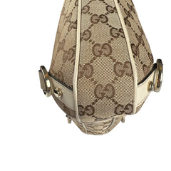 Pre-owned Gucci Beige/White GG Canvas Large Abbey Hobo bag