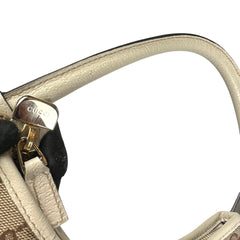 Pre-owned Gucci Beige/White GG Canvas Large Abbey Hobo bag