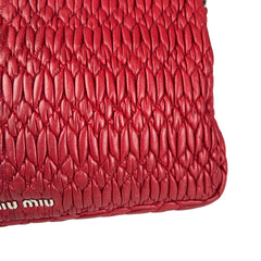 Miu Miu Fuoco Cloquet Quilted Nappa Leather Cristal Shoulder Bag
