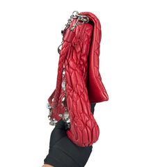 Miu Miu Fuoco Cloquet Quilted Nappa Leather Cristal Shoulder Bag