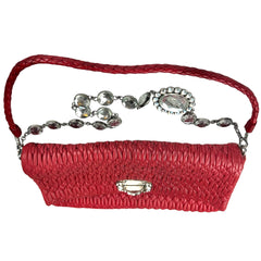 Miu Miu Fuoco Cloquet Quilted Nappa Leather Cristal Shoulder Bag