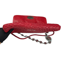 Miu Miu Fuoco Cloquet Quilted Nappa Leather Cristal Shoulder Bag