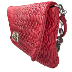 Miu Miu Fuoco Cloquet Quilted Nappa Leather Cristal Shoulder Bag