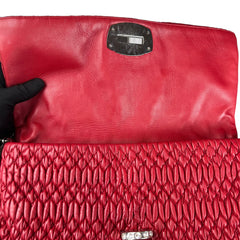Miu Miu Fuoco Cloquet Quilted Nappa Leather Cristal Shoulder Bag