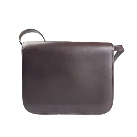 Celine Céline Classic Box shoulder bag in burgundy leather Collector Square