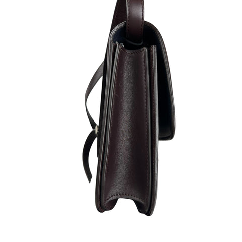 Celine Céline Classic Box shoulder bag in burgundy leather Collector Square