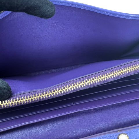 Miu Miu Purple Matelasse Leather Flap Crossbody