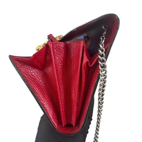 Gucci Dionysus Mini Chain Bag Leather Red Chain Wallet