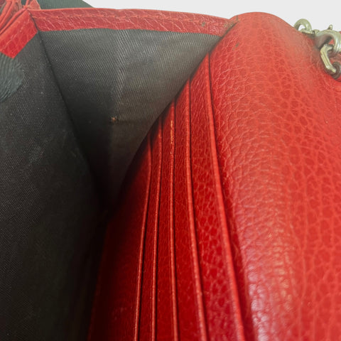 Gucci Dionysus Mini Chain Bag Leather Red Chain Wallet