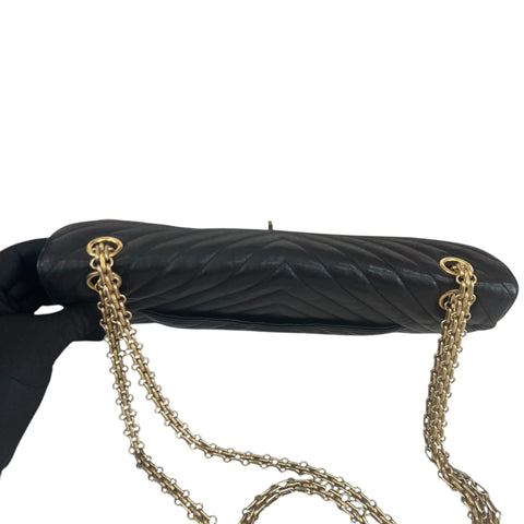 Chanel Classic Timeless 2.55 Bag Black Caviar Leather Gold Hardware