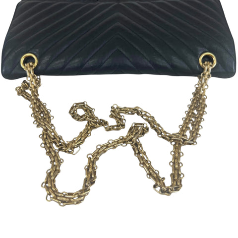 Chanel Classic Timeless 2.55 Bag Black Caviar Leather Gold Hardware
