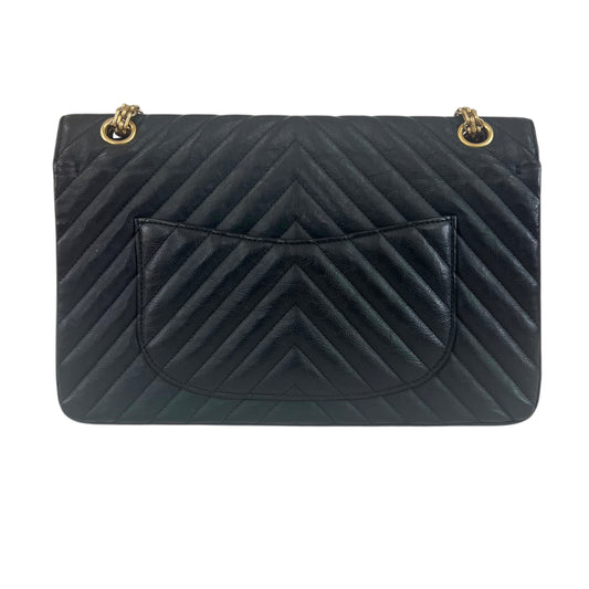Chanel Classic Timeless 2.55 Bag Black Caviar Leather Gold Hardware