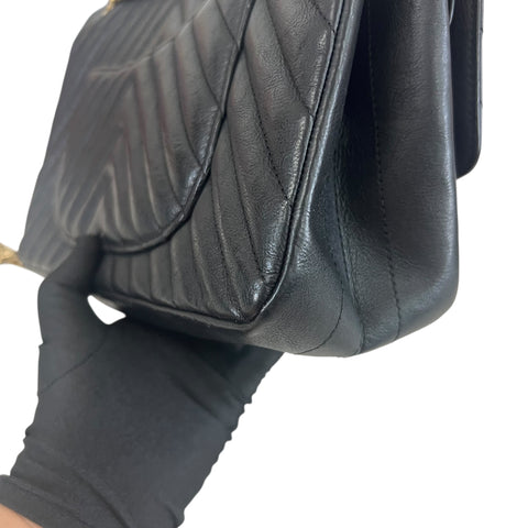 Chanel Classic Timeless 2.55 Bag Black Caviar Leather Gold Hardware