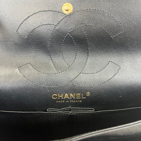 Chanel Classic Timeless 2.55 Bag Black Caviar Leather Gold Hardware