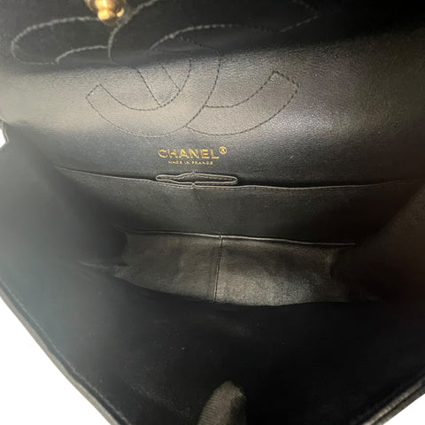 Chanel Classic Timeless 2.55 Bag Black Caviar Leather Gold Hardware