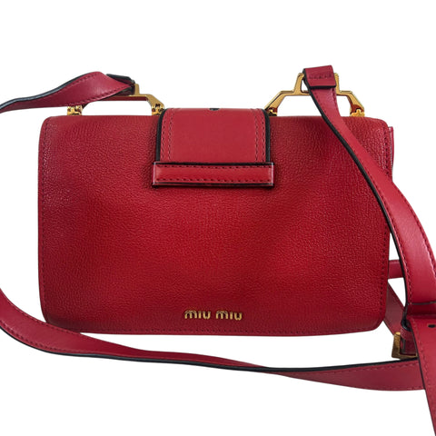 Miu Miu Lady shoulder bag in red leather