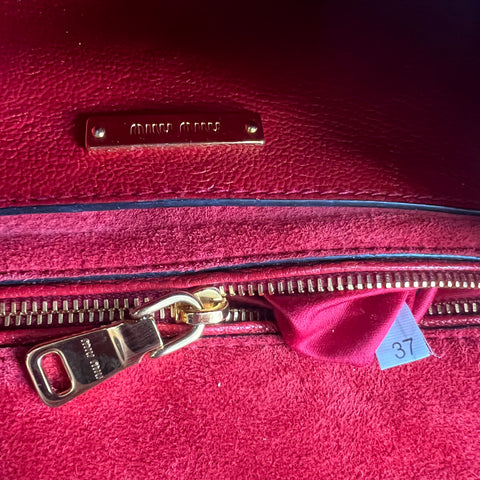 Miu Miu Lady shoulder bag in red leather