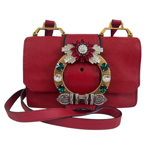 Miu Miu Lady shoulder bag in red leather