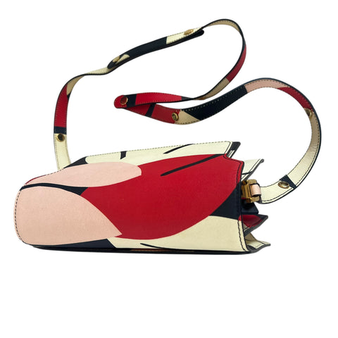 Marni Medium Colorblocked Leather Trunk Shoulder and Crossbody Bag