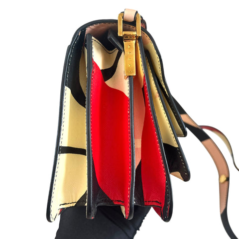 Marni Medium Colorblocked Leather Trunk Shoulder and Crossbody Bag
