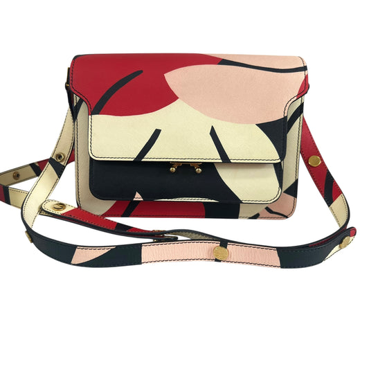 Marni Medium Colorblocked Leather Trunk Shoulder and Crossbody Bag