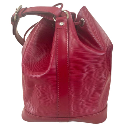 Louis Vuitton Drawstring Petit Noe Red Epi Leather Bag