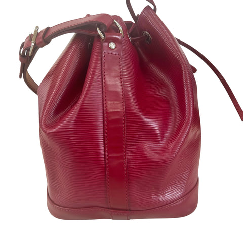Louis Vuitton Drawstring Petit Noe Red Epi Leather Bag
