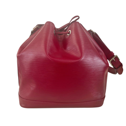 Louis Vuitton Drawstring Petit Noe Red Epi Leather Bag