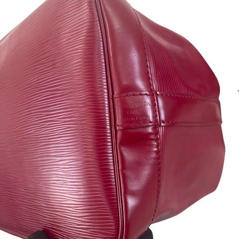 Louis Vuitton Drawstring Petit Noe Red Epi Leather Bag