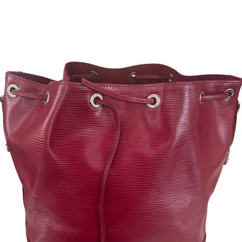 Louis Vuitton Drawstring Petit Noe Red Epi Leather Bag