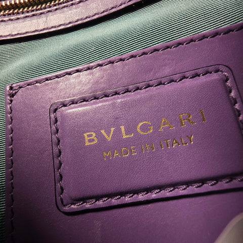 Bvlgari Calfskin Serpenti Crossbody Bag in Purple