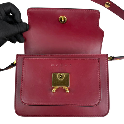 Marni Medium Colorblocked Leather Trunk Shoulder and Crossbody Bag