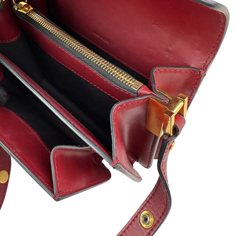 Marni Medium Colorblocked Leather Trunk Shoulder and Crossbody Bag