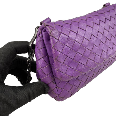 Bottega Veneta Baby Nappa Intrecciato Olimpia Crossbody