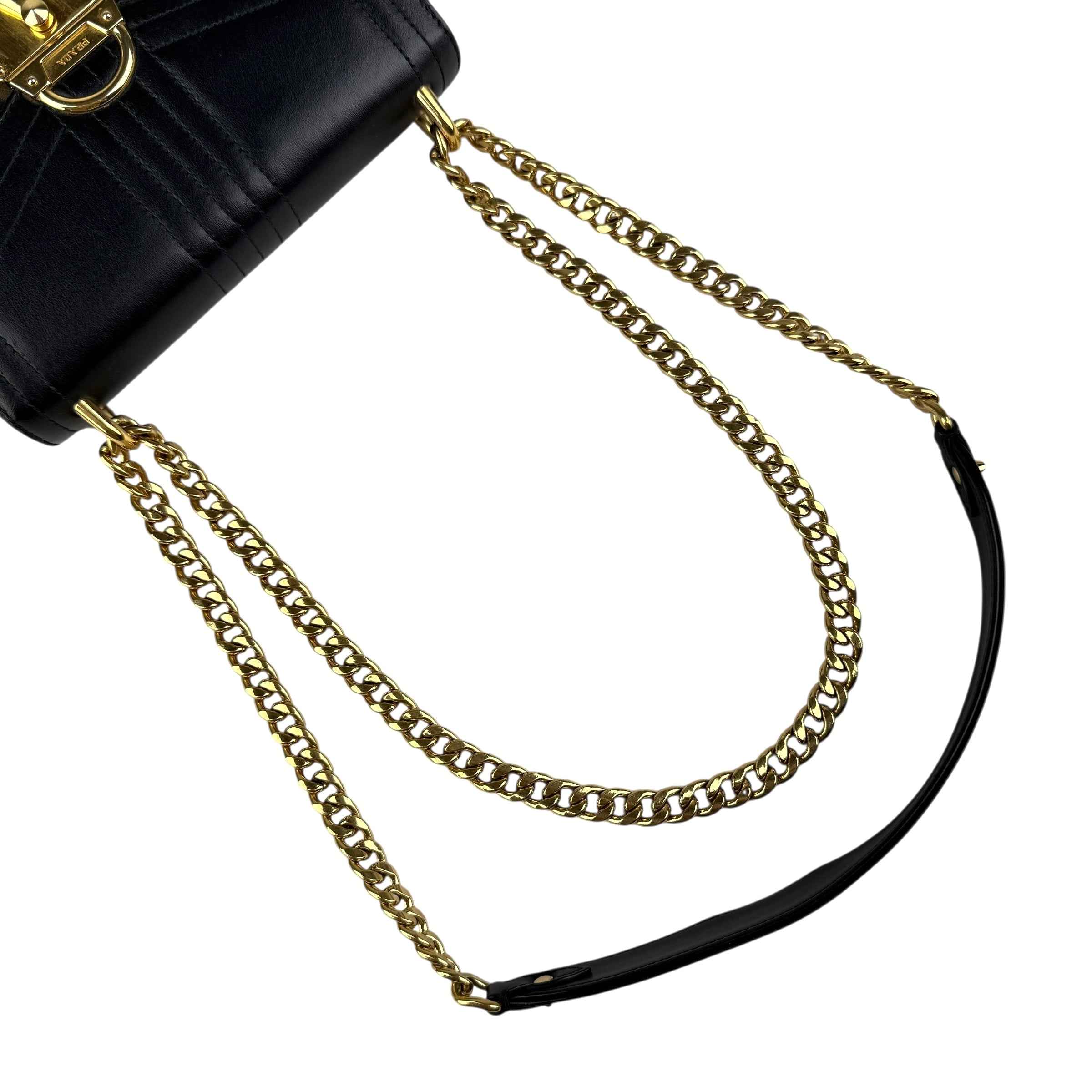 Prada Padlock Chain Black crossbody bag