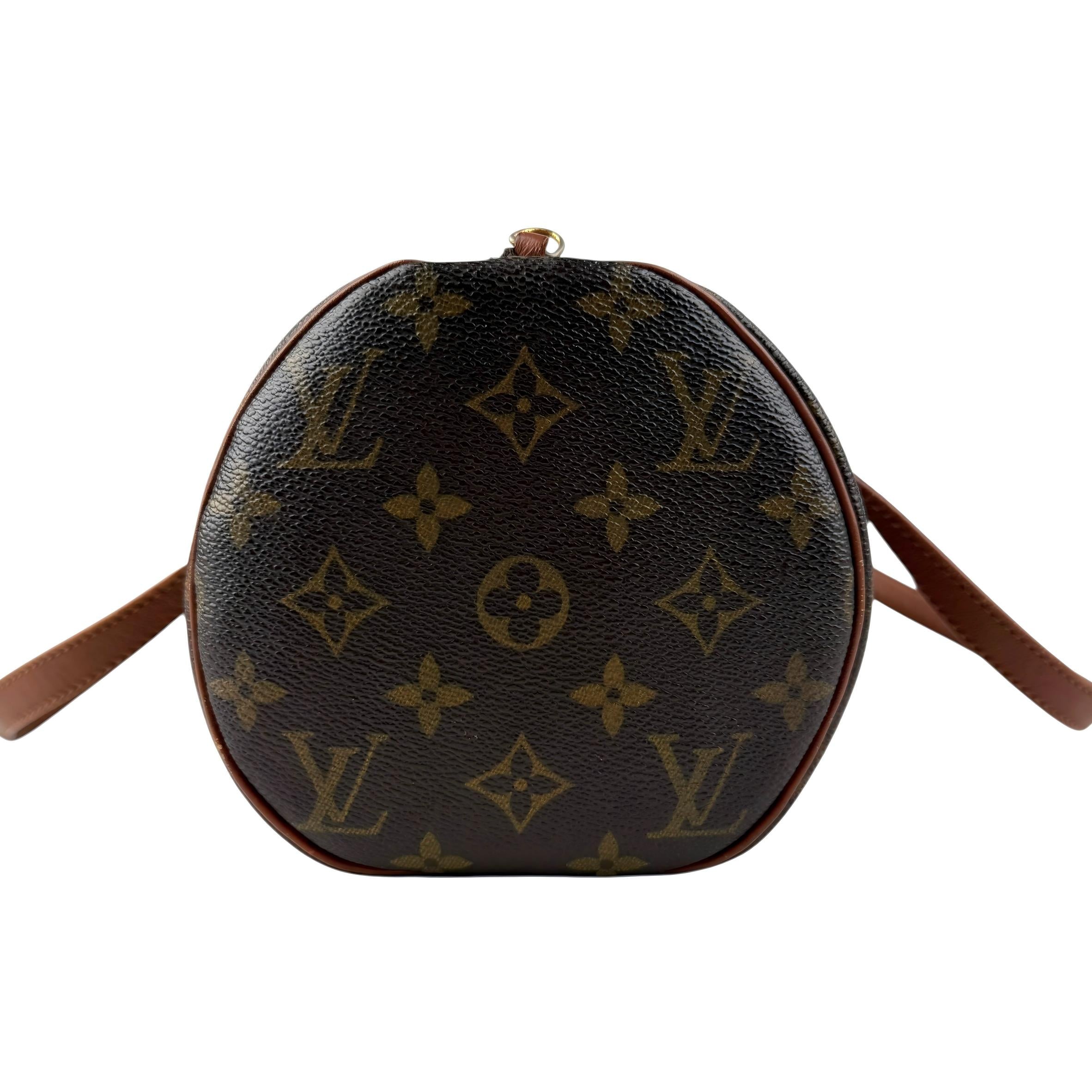 Pre-owned louis-vuitton-neo-papillon-duffle-brown-leather