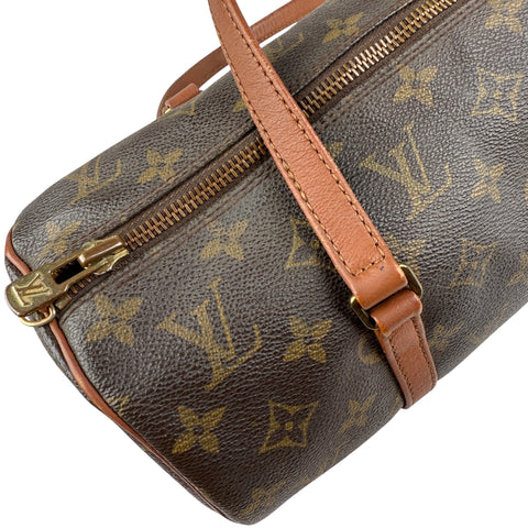 Pre-owned louis-vuitton-neo-papillon-duffle-brown-leather