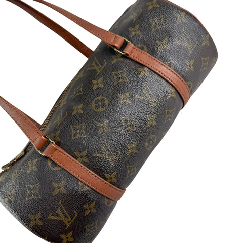 Pre-owned louis-vuitton-neo-papillon-duffle-brown-leather
