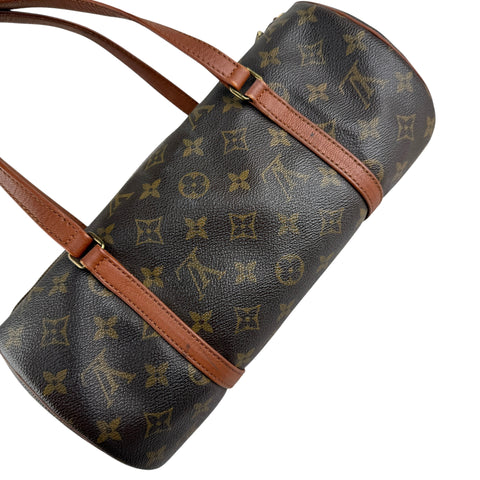 Pre-owned louis-vuitton-neo-papillon-duffle-brown-leather