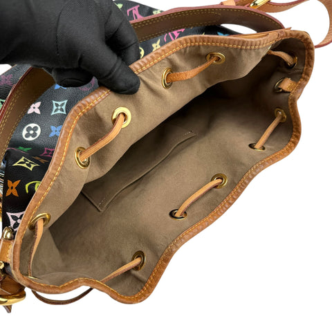 Louis Vuitton Monogram Multicolor Petit Noe Bag Black