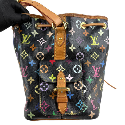 Louis Vuitton Monogram Multicolor Petit Noe Bag Black