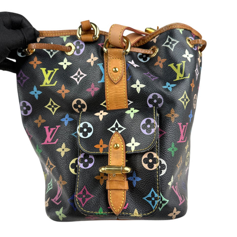 Louis Vuitton Monogram Multicolor Petit Noe Bag Black