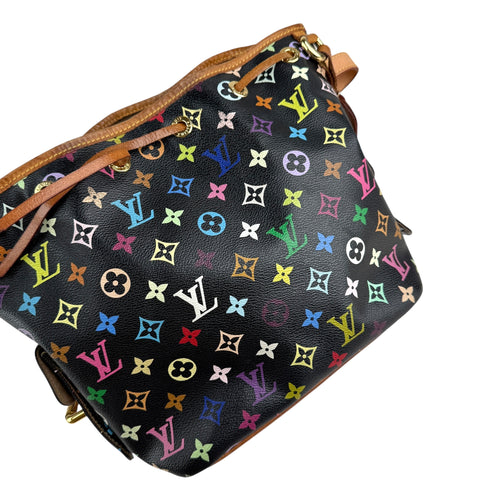Louis Vuitton Monogram Multicolor Petit Noe Bag Black