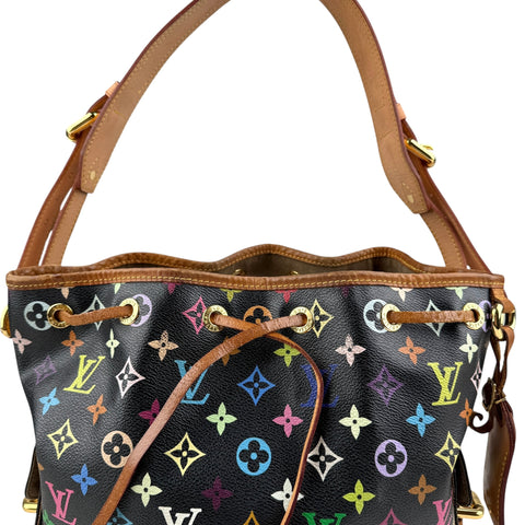 Louis Vuitton Monogram Multicolor Petit Noe Bag Black