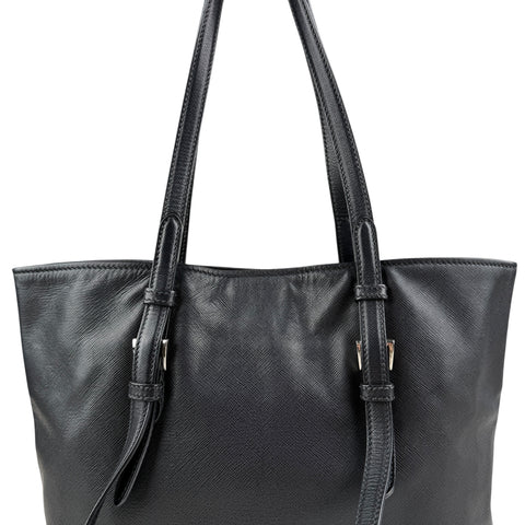Prada Black City Sport Leather Tote Bag